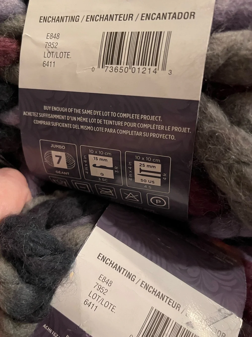 Red Heart labels without